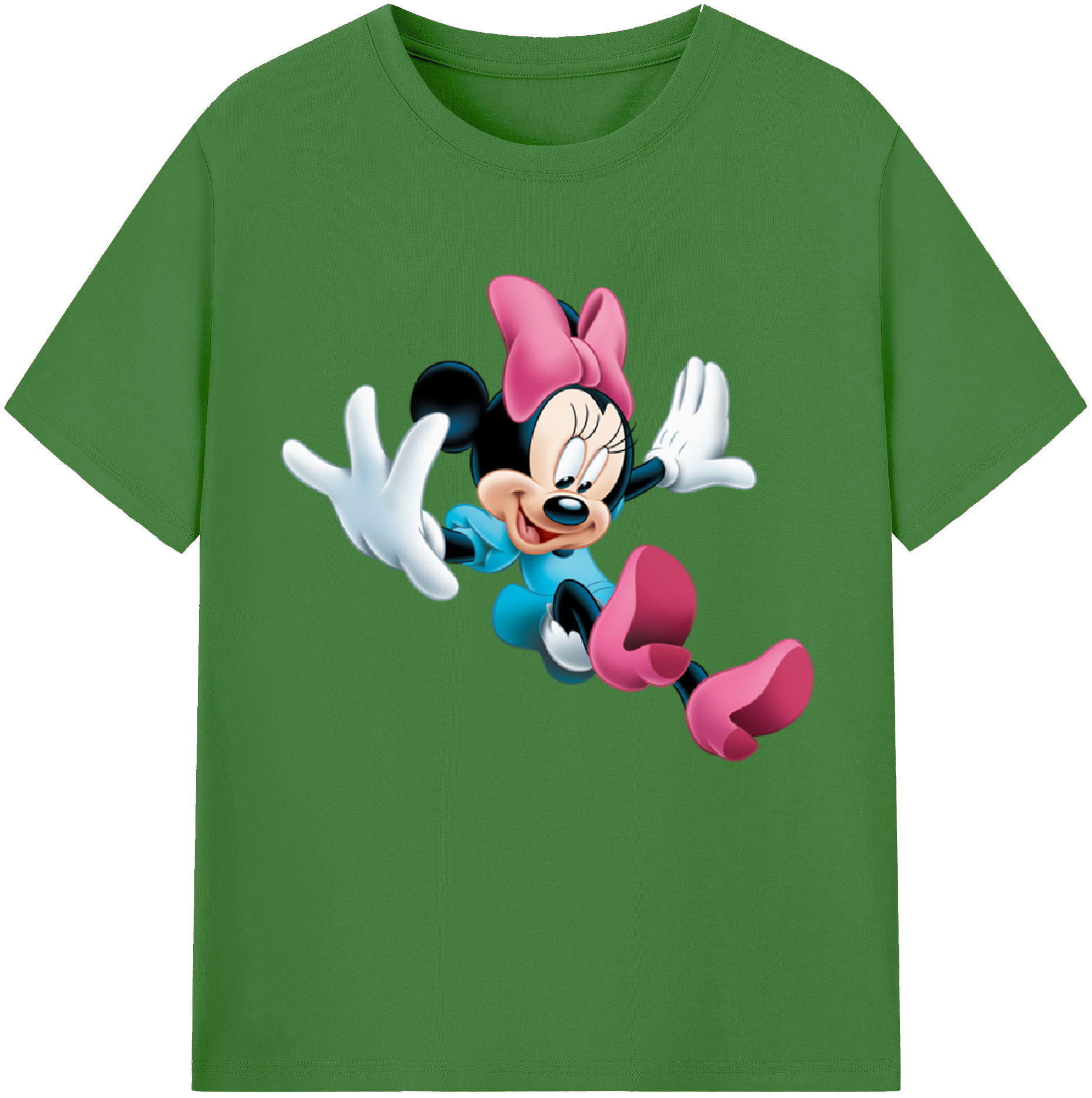 （画像用） ミッキーマウス Mickey Mouse レディースカジュアルプリントTシャツ（綿100％）